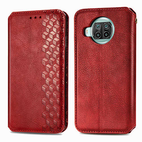 Leather Case Stands Flip Cover Holder S01D for Xiaomi Mi 10i 5G Red