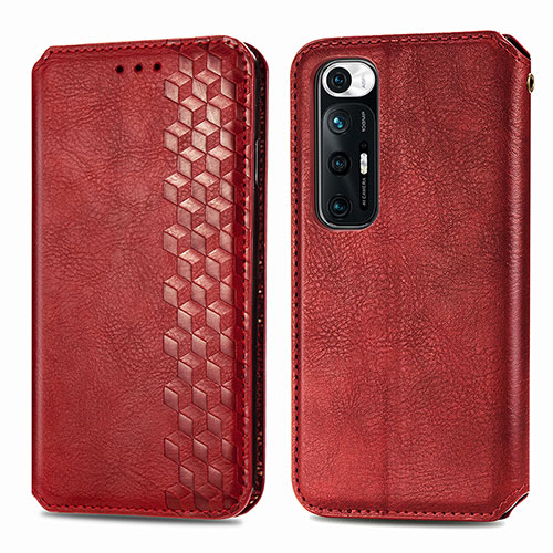 Leather Case Stands Flip Cover Holder S01D for Xiaomi Mi 10S 5G Red