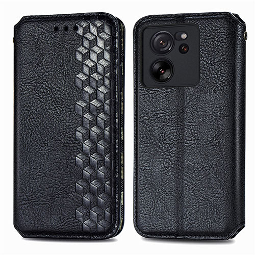 Leather Case Stands Flip Cover Holder S01D for Xiaomi Mi 13T 5G Black