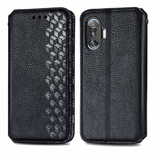 Leather Case Stands Flip Cover Holder S01D for Xiaomi Poco F3 GT 5G Black