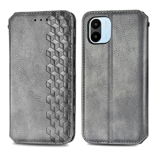 Leather Case Stands Flip Cover Holder S01D for Xiaomi Redmi A1 Gray