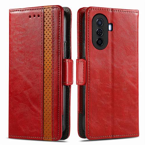 Leather Case Stands Flip Cover Holder S02D for Huawei Enjoy 50 Red