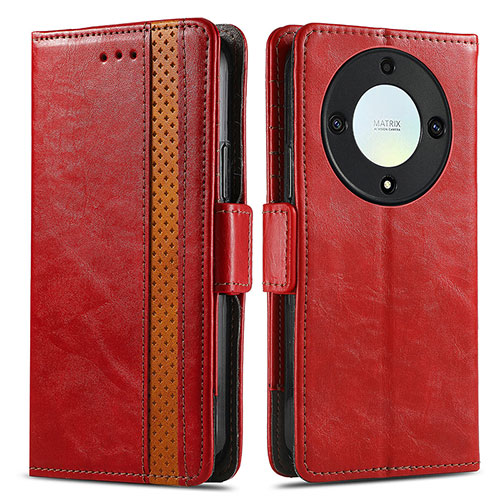 Leather Case Stands Flip Cover Holder S02D for Huawei Honor Magic5 Lite 5G Red