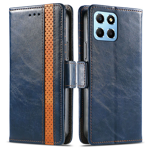 Leather Case Stands Flip Cover Holder S02D for Huawei Honor X6 Blue