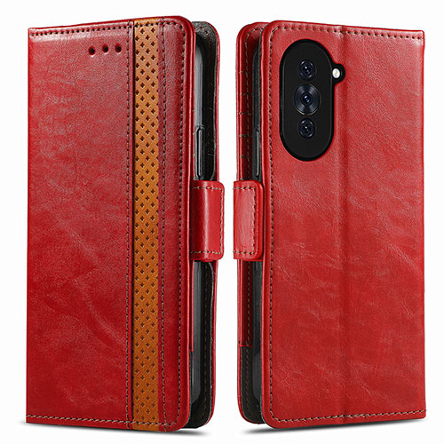 Leather Case Stands Flip Cover Holder S02D for Huawei Nova 10 Pro Red