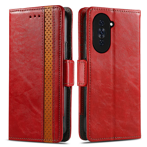 Leather Case Stands Flip Cover Holder S02D for Huawei Nova 10 Red