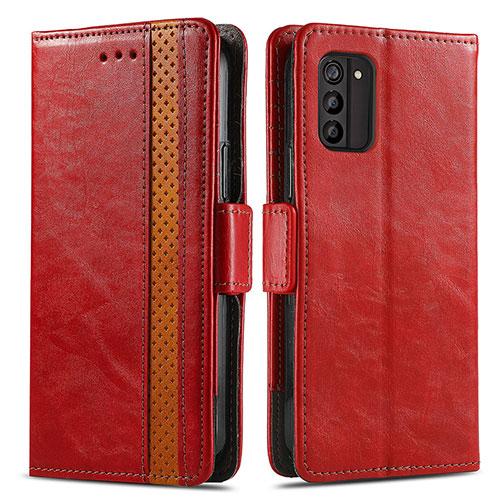 Leather Case Stands Flip Cover Holder S02D for Nokia G100 Red