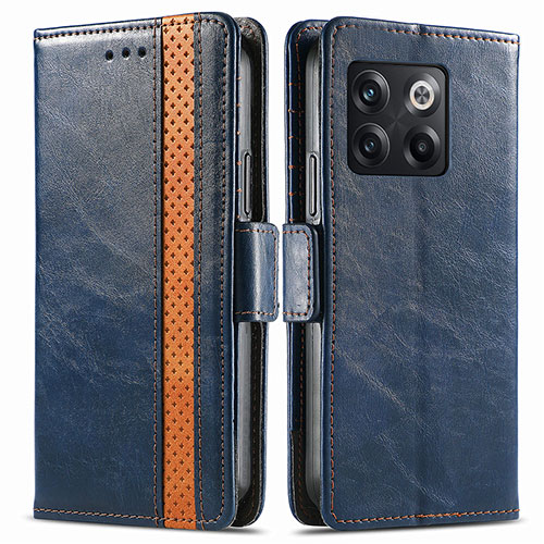 Leather Case Stands Flip Cover Holder S02D for OnePlus Ace Pro 5G Blue