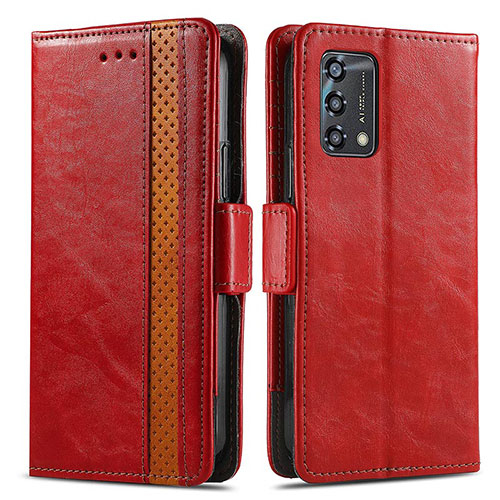 Leather Case Stands Flip Cover Holder S02D for Oppo A95 4G Red