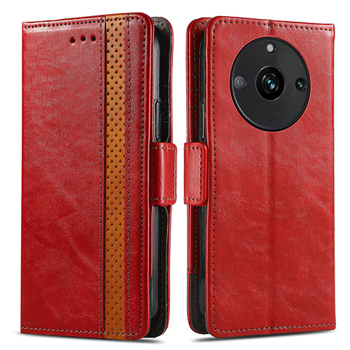 Leather Case Stands Flip Cover Holder S02D for Realme 11 Pro 5G Red