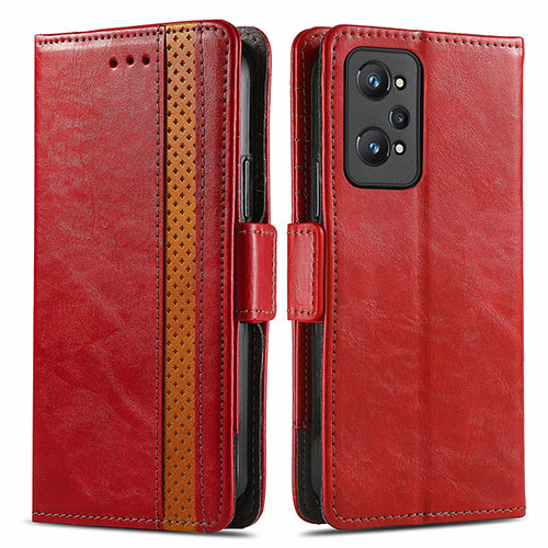 Leather Case Stands Flip Cover Holder S02D for Realme GT Neo 3T 5G Red