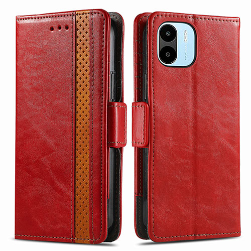 Leather Case Stands Flip Cover Holder S02D for Xiaomi Poco C50 Red