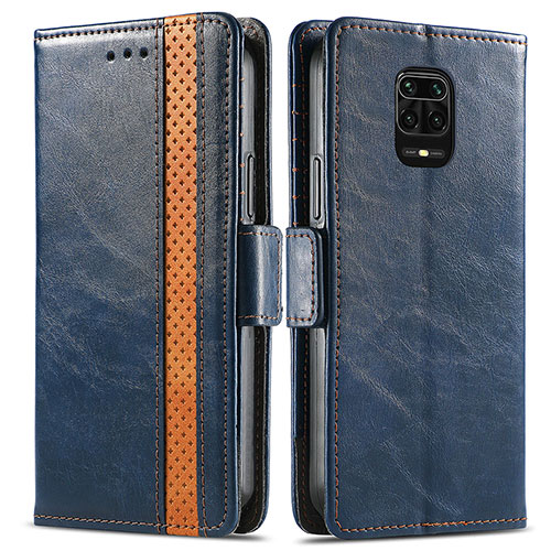 Leather Case Stands Flip Cover Holder S02D for Xiaomi Poco M2 Pro Blue