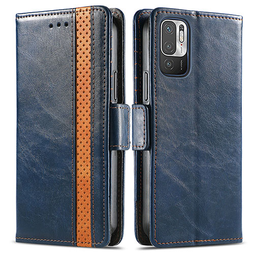 Leather Case Stands Flip Cover Holder S02D for Xiaomi Redmi Note 11 SE 5G Blue