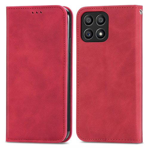 Leather Case Stands Flip Cover Holder S04D for Huawei Honor X30i Red