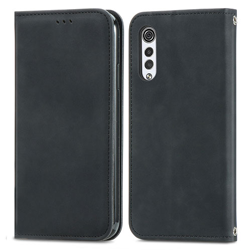 Leather Case Stands Flip Cover Holder S04D for LG Velvet 2 Pro Black