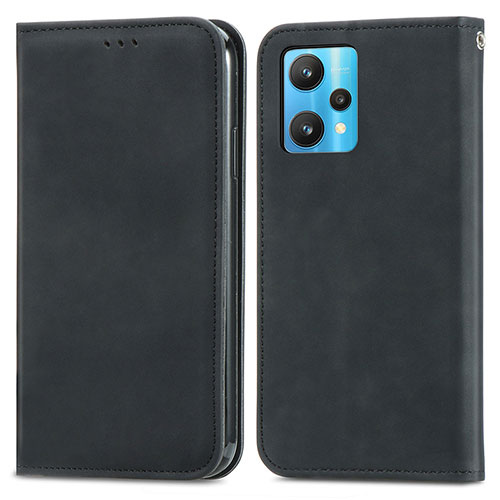 Leather Case Stands Flip Cover Holder S04D for Realme 9 Pro+ Plus 5G Black