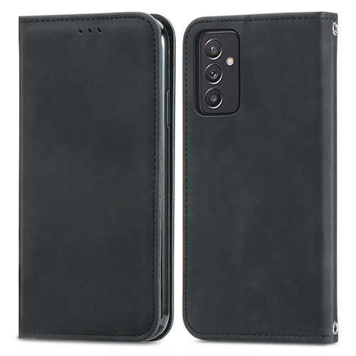 Leather Case Stands Flip Cover Holder S04D for Samsung Galaxy A54 5G Black