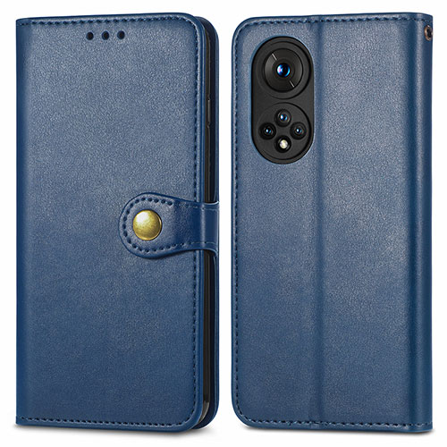 Leather Case Stands Flip Cover Holder S05D for Huawei Honor 50 Pro 5G Blue