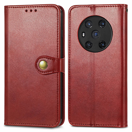 Leather Case Stands Flip Cover Holder S05D for Huawei Honor Magic3 5G Red