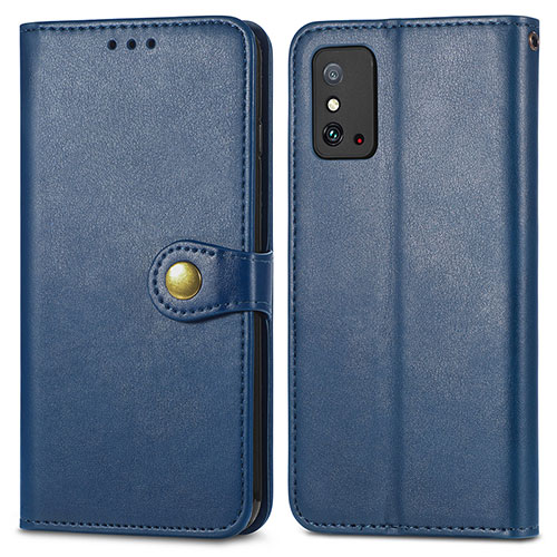 Leather Case Stands Flip Cover Holder S05D for Huawei Honor X10 Max 5G Blue