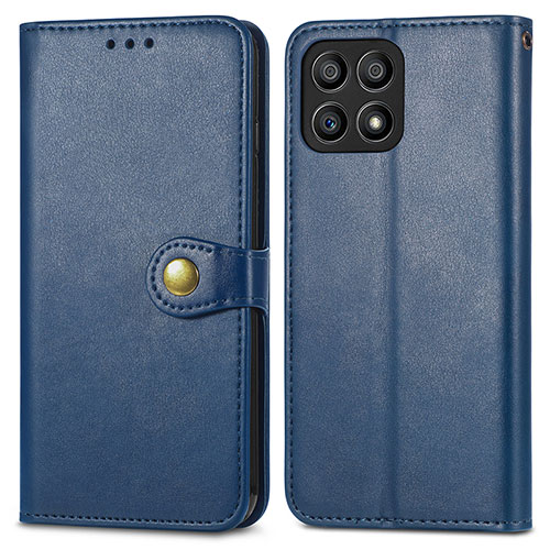 Leather Case Stands Flip Cover Holder S05D for Huawei Honor X30i Blue