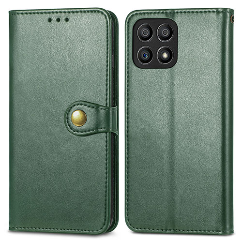 Leather Case Stands Flip Cover Holder S05D for Huawei Honor X30i Green