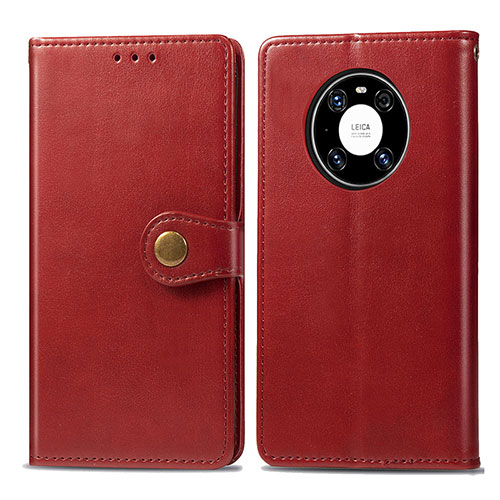 Leather Case Stands Flip Cover Holder S05D for Huawei Mate 40 Pro Red