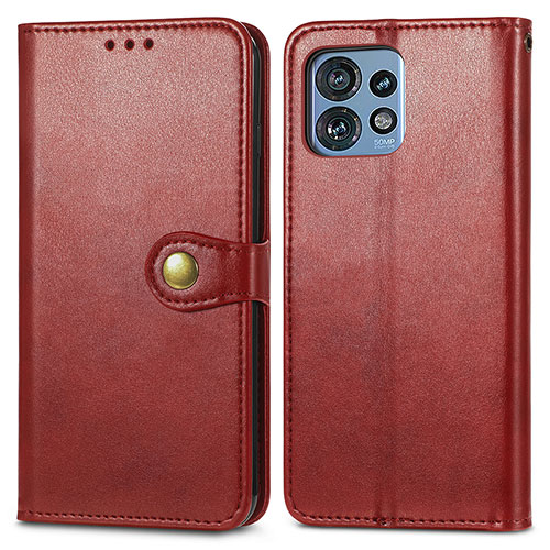 Leather Case Stands Flip Cover Holder S05D for Motorola Moto Edge 40 Pro 5G Red