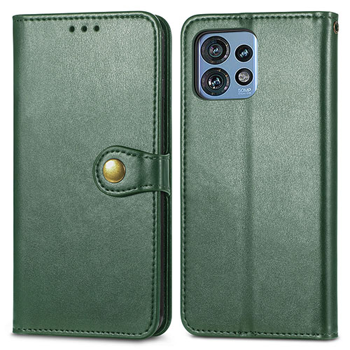 Leather Case Stands Flip Cover Holder S05D for Motorola Moto X40 5G Green