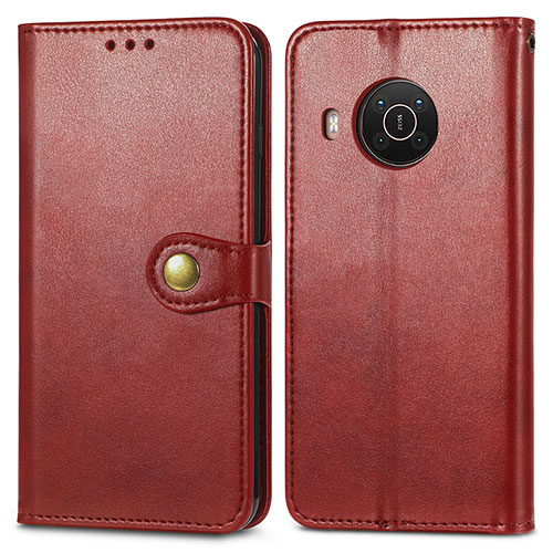 Leather Case Stands Flip Cover Holder S05D for Nokia X10 Red