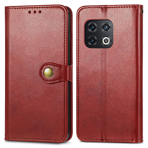 Leather Case Stands Flip Cover Holder S05D for OnePlus 10 Pro 5G Red