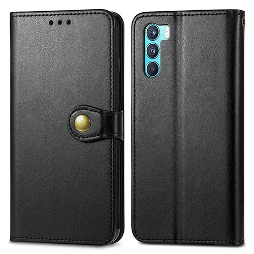 Leather Case Stands Flip Cover Holder S05D for Oppo K9 Pro 5G Black