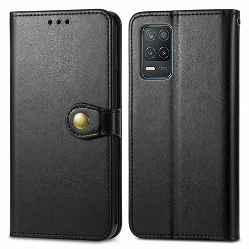 Leather Case Stands Flip Cover Holder S05D for Realme 8 5G Black