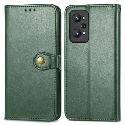 Leather Case Stands Flip Cover Holder S05D for Realme GT Neo2 5G Green