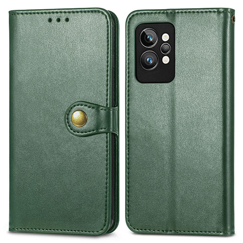 Leather Case Stands Flip Cover Holder S05D for Realme GT2 Pro 5G Green