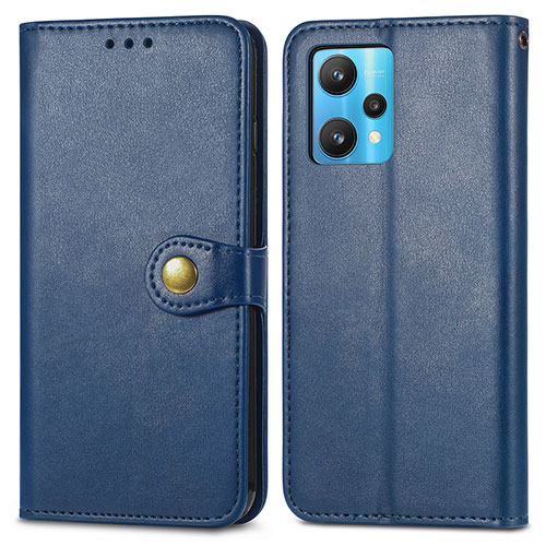 Leather Case Stands Flip Cover Holder S05D for Realme Narzo 50 Pro 5G Blue