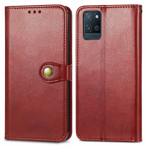 Leather Case Stands Flip Cover Holder S05D for Realme V11 5G Red