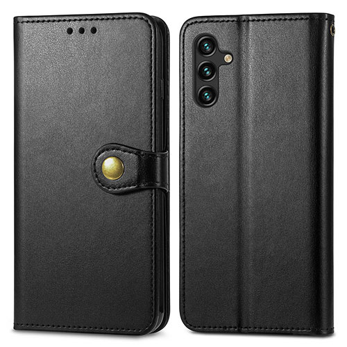 Leather Case Stands Flip Cover Holder S05D for Samsung Galaxy A04s Black