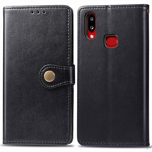Leather Case Stands Flip Cover Holder S05D for Samsung Galaxy A10s Black