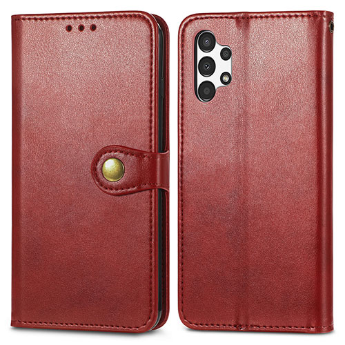 Leather Case Stands Flip Cover Holder S05D for Samsung Galaxy A13 4G Red