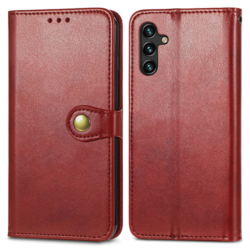 Leather Case Stands Flip Cover Holder S05D for Samsung Galaxy A13 5G Red