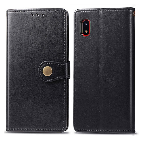 Leather Case Stands Flip Cover Holder S05D for Samsung Galaxy A20 SC-02M SCV46 Black