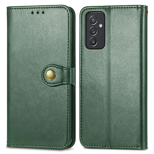 Leather Case Stands Flip Cover Holder S05D for Samsung Galaxy A25 5G Green