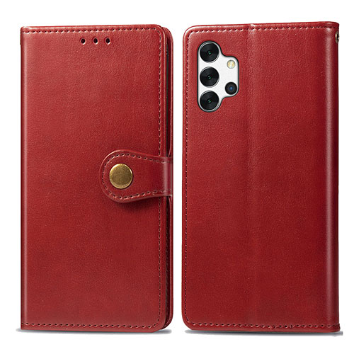 Leather Case Stands Flip Cover Holder S05D for Samsung Galaxy A32 5G Red