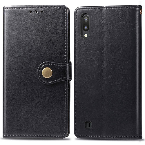 Leather Case Stands Flip Cover Holder S05D for Samsung Galaxy M10 Black