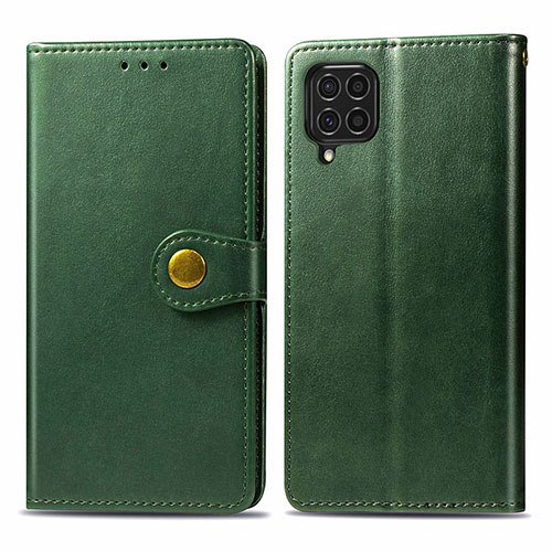 Leather Case Stands Flip Cover Holder S05D for Samsung Galaxy M62 4G Green