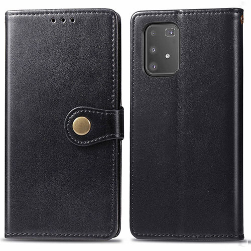 Leather Case Stands Flip Cover Holder S05D for Samsung Galaxy M80S Black