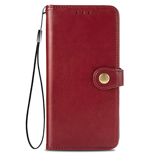 Leather Case Stands Flip Cover Holder S05D for Samsung Galaxy S21 Ultra 5G Red