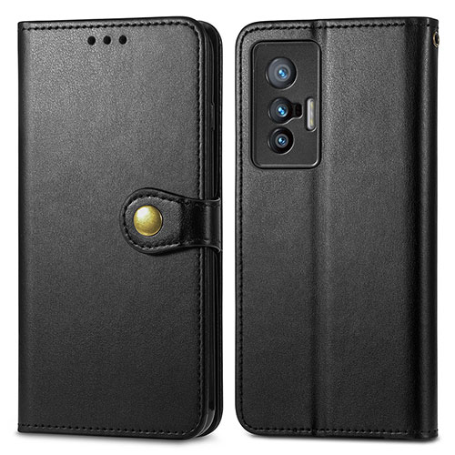 Leather Case Stands Flip Cover Holder S05D for Vivo X70t Black